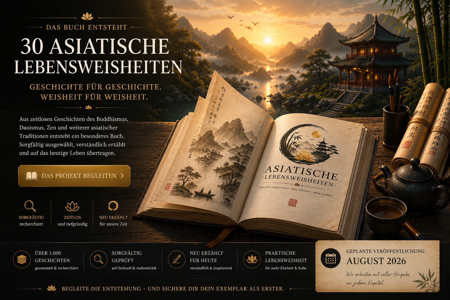 Das Buch entsteht – 30 asiatische Lebensweisheiten
